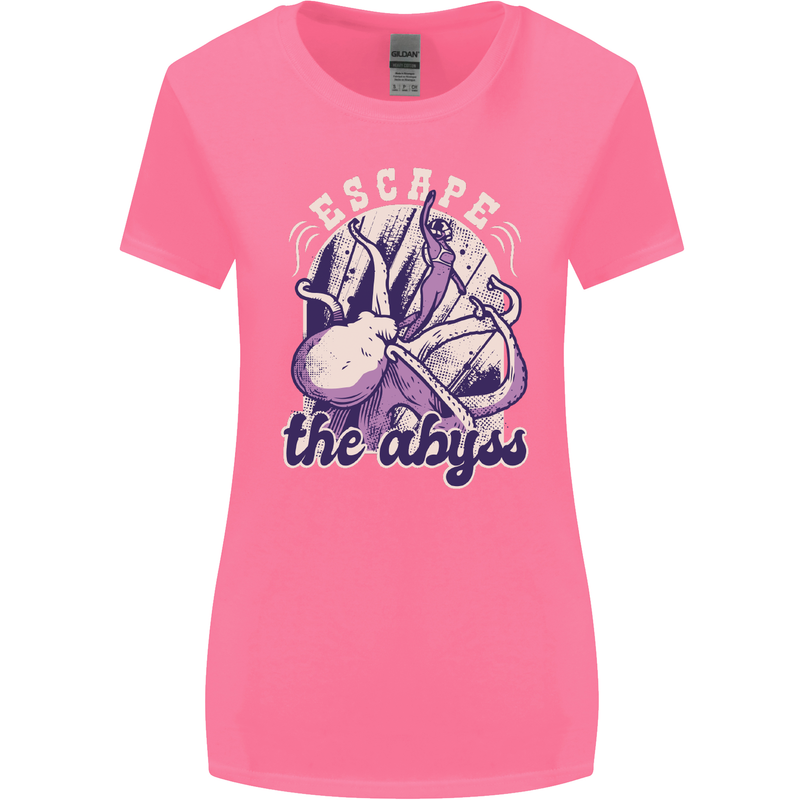 Escape the Abyss Scuba Diving Womens Wider Cut T-Shirt Azalea