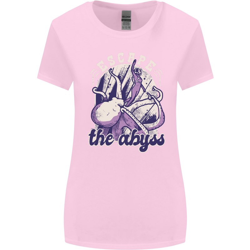 Escape the Abyss Scuba Diving Womens Wider Cut T-Shirt Light Pink