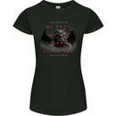 Eternal Black Sun Evil Demon Skull Gargoyle Womens Petite Cut T-Shirt Black