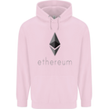 Ethereum Crypto Currency Childrens Kids Hoodie Light Pink