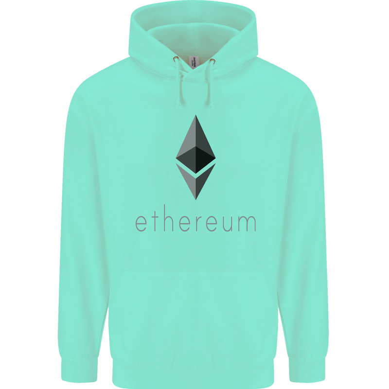 Ethereum Crypto Currency Childrens Kids Hoodie Peppermint