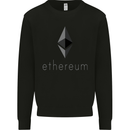Ethereum Crypto Currency Kids Sweatshirt Jumper Black