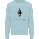Ethereum Crypto Currency Kids Sweatshirt Jumper Light Blue