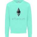 Ethereum Crypto Currency Kids Sweatshirt Jumper Peppermint