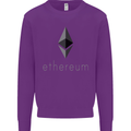 Ethereum Crypto Currency Kids Sweatshirt Jumper Purple
