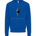 Ethereum Crypto Currency Kids Sweatshirt Jumper Royal Blue