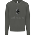 Ethereum Crypto Currency Kids Sweatshirt Jumper Storm Grey