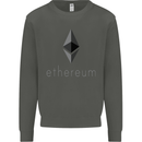 Ethereum Crypto Currency Kids Sweatshirt Jumper Storm Grey