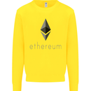 Ethereum Crypto Currency Kids Sweatshirt Jumper Yellow