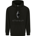 Ethereum Crypto Currency Mens 80% Cotton Hoodie Black