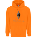 Ethereum Crypto Currency Mens 80% Cotton Hoodie Orange