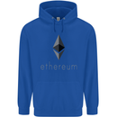 Ethereum Crypto Currency Mens 80% Cotton Hoodie Royal Blue