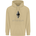 Ethereum Crypto Currency Mens 80% Cotton Hoodie Sand