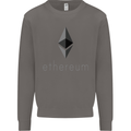 Ethereum Crypto Currency Mens Sweatshirt Jumper Charcoal