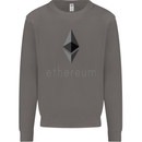 Ethereum Crypto Currency Mens Sweatshirt Jumper Charcoal