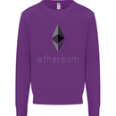Ethereum Crypto Currency Mens Sweatshirt Jumper Purple