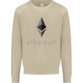 Ethereum Crypto Currency Mens Sweatshirt Jumper Sand