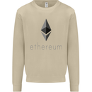 Ethereum Crypto Currency Mens Sweatshirt Jumper Sand