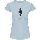 Ethereum Crypto Currency Womens Petite Cut T-Shirt Light Blue