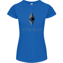 Ethereum Crypto Currency Womens Petite Cut T-Shirt Royal Blue