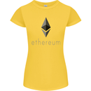 Ethereum Crypto Currency Womens Petite Cut T-Shirt Yellow