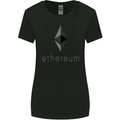Ethereum Crypto Currency Womens Wider Cut T-Shirt Black