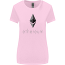 Ethereum Crypto Currency Womens Wider Cut T-Shirt Light Pink