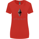 Ethereum Crypto Currency Womens Wider Cut T-Shirt Red