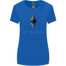 Ethereum Crypto Currency Womens Wider Cut T-Shirt Royal Blue
