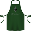 Ethereum Cryptocurrency Bitcoin Cotton Apron 100% Organic Forest Green