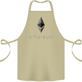Ethereum Cryptocurrency Bitcoin Cotton Apron 100% Organic Khaki