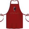 Ethereum Cryptocurrency Bitcoin Cotton Apron 100% Organic Maroon