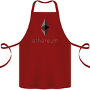Ethereum Cryptocurrency Bitcoin Cotton Apron 100% Organic Maroon