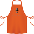 Ethereum Cryptocurrency Bitcoin Cotton Apron 100% Organic Orange