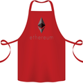 Ethereum Cryptocurrency Bitcoin Cotton Apron 100% Organic Red