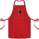 Ethereum Cryptocurrency Bitcoin Cotton Apron 100% Organic Red