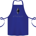 Ethereum Cryptocurrency Bitcoin Cotton Apron 100% Organic Royal Blue