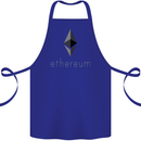 Ethereum Cryptocurrency Bitcoin Cotton Apron 100% Organic Royal Blue