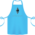 Ethereum Cryptocurrency Bitcoin Cotton Apron 100% Organic Turquoise