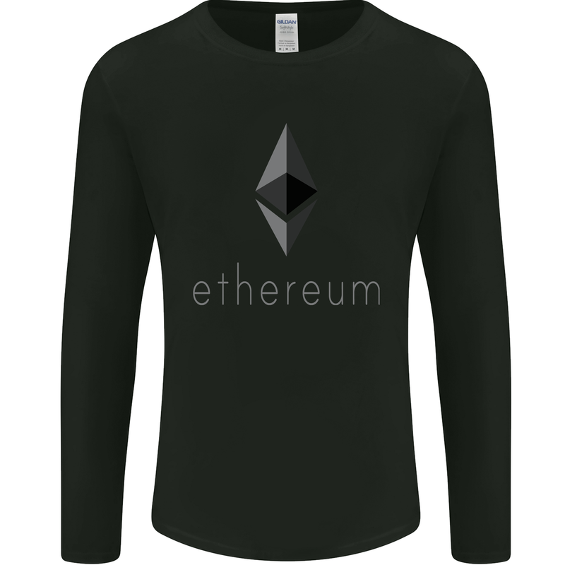 Ethereum Cryptocurrency Bitcoin Mens Long Sleeve T-Shirt Black