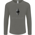 Ethereum Cryptocurrency Bitcoin Mens Long Sleeve T-Shirt Charcoal