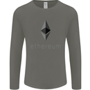 Ethereum Cryptocurrency Bitcoin Mens Long Sleeve T-Shirt Charcoal