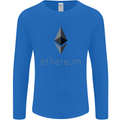 Ethereum Cryptocurrency Bitcoin Mens Long Sleeve T-Shirt Royal Blue