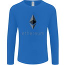 Ethereum Cryptocurrency Bitcoin Mens Long Sleeve T-Shirt Royal Blue