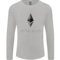 Ethereum Cryptocurrency Bitcoin Mens Long Sleeve T-Shirt Sports Grey