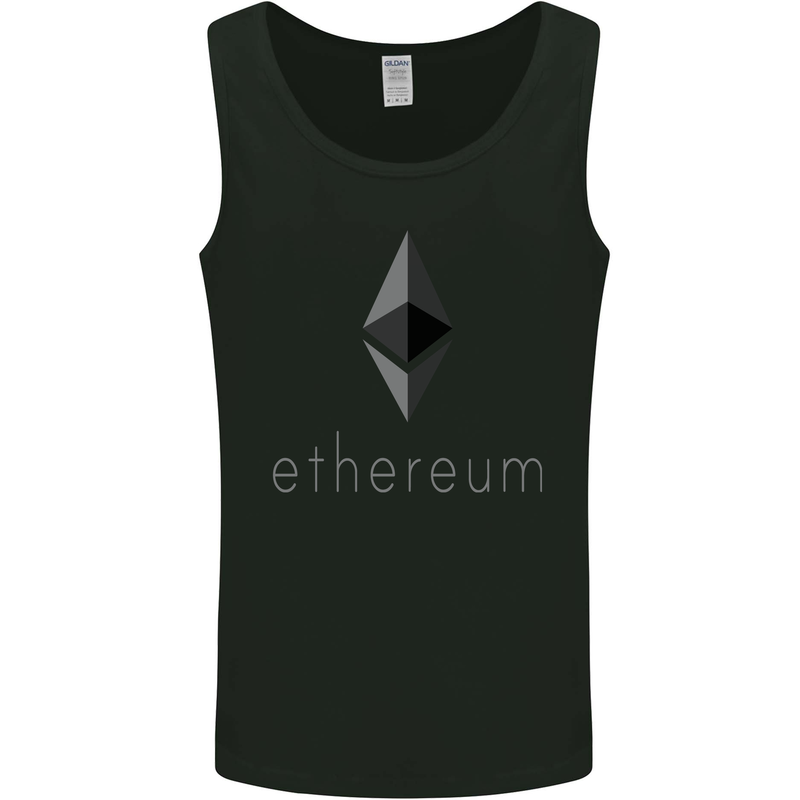 Ethereum Cryptocurrency Bitcoin Mens Vest Tank Top Black