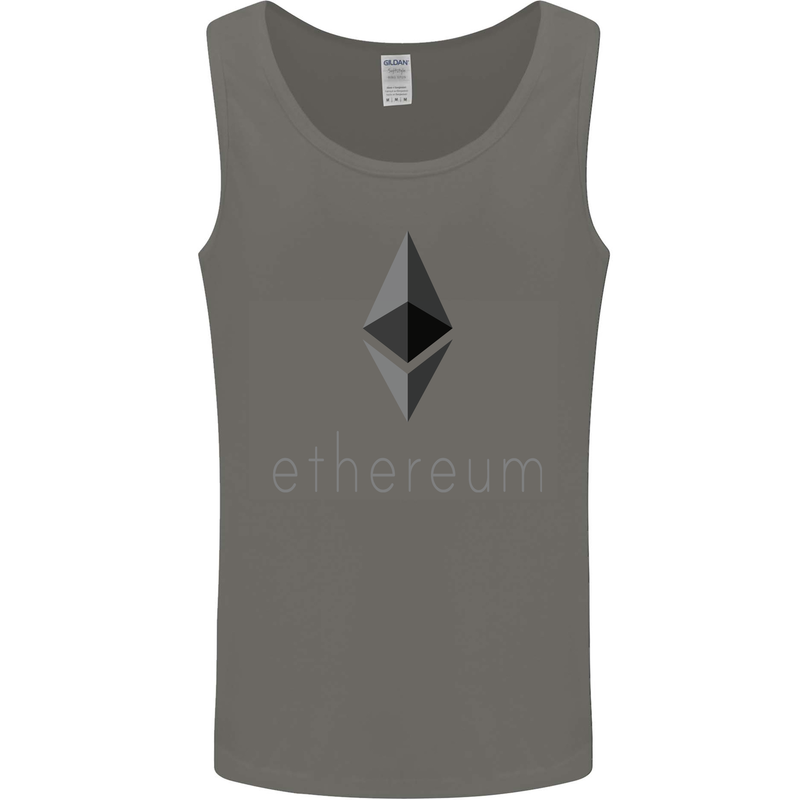 Ethereum Cryptocurrency Bitcoin Mens Vest Tank Top Charcoal