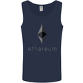 Ethereum Cryptocurrency Bitcoin Mens Vest Tank Top Navy Blue