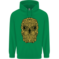 Ethnic Skull Gothic Tribal Demon Childrens Kids Hoodie Irish Green