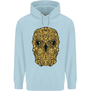 Ethnic Skull Gothic Tribal Demon Childrens Kids Hoodie Light Blue